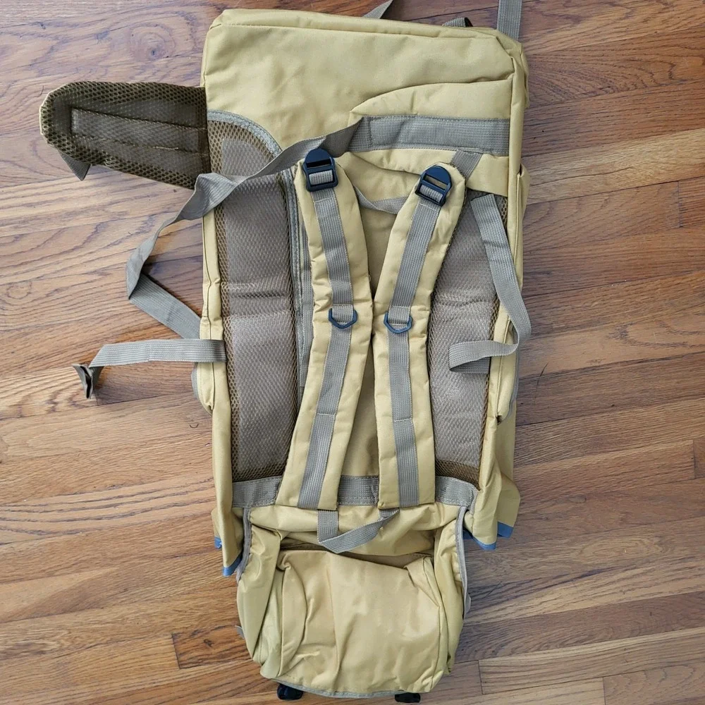 Large Hiking Backpack Waterproof Military Camping Rucksack Travel Daypack Tan